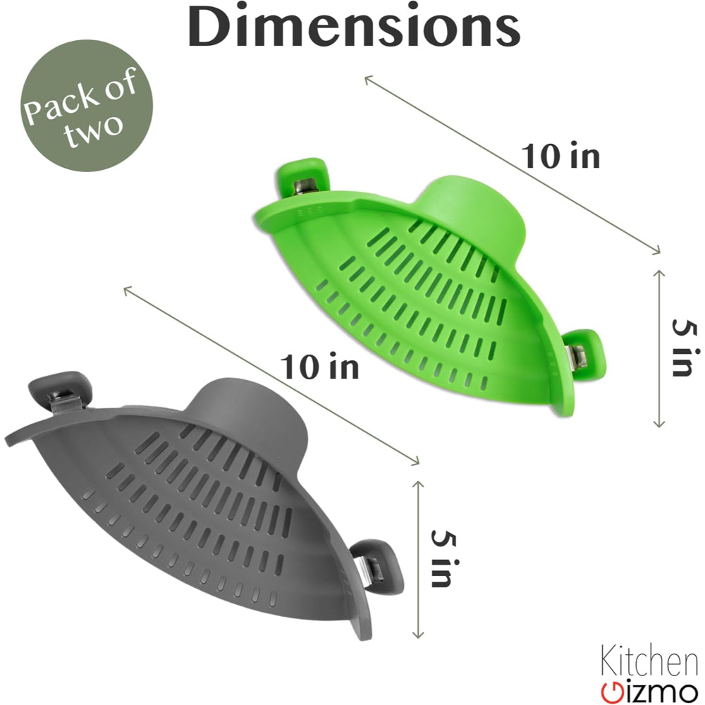 Silicone Clip On Pot Strainer For Pasta Veggies And Draining Water | Temsk
