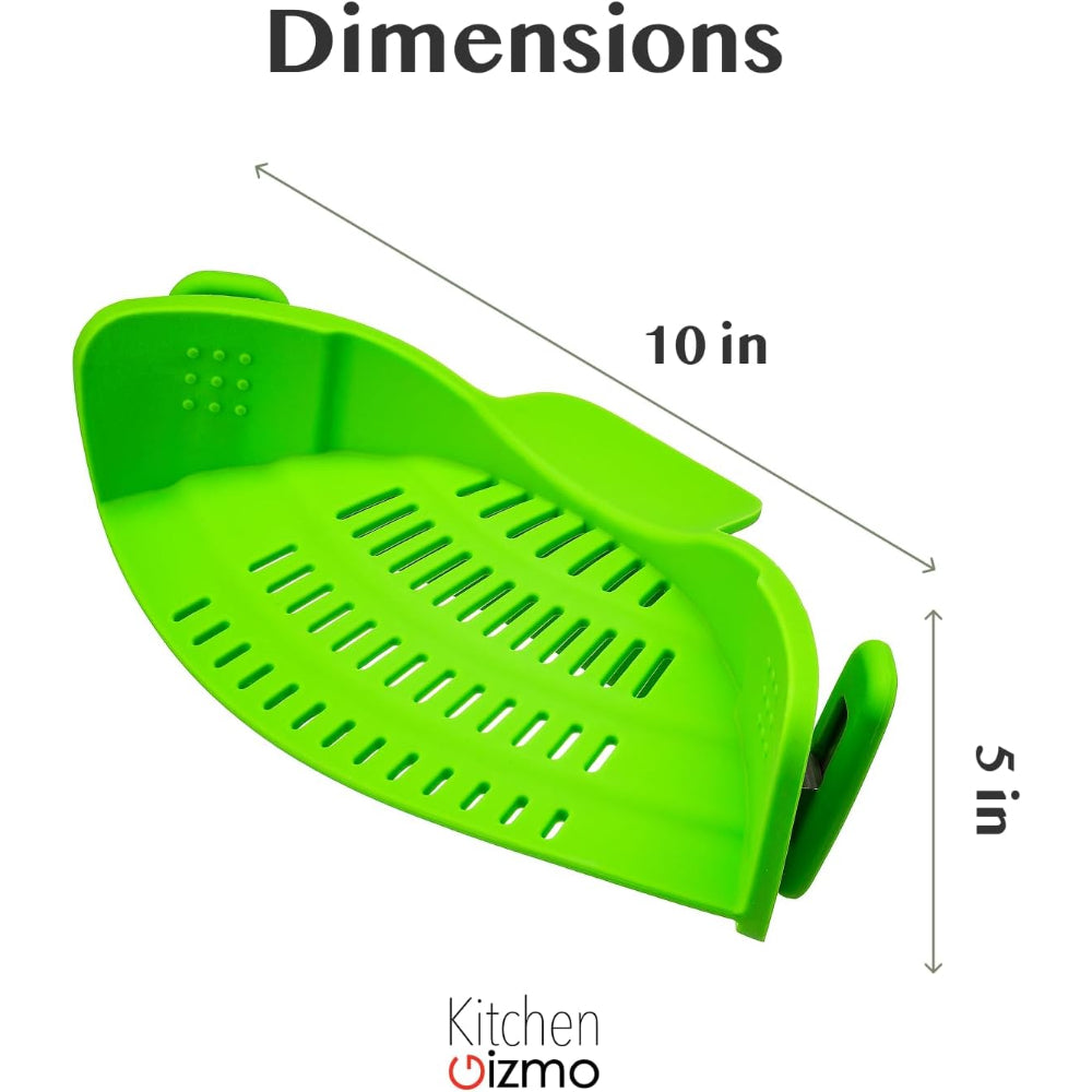 Silicone Clip On Pot Strainer For Pasta Veggies And Draining Water | Temsk