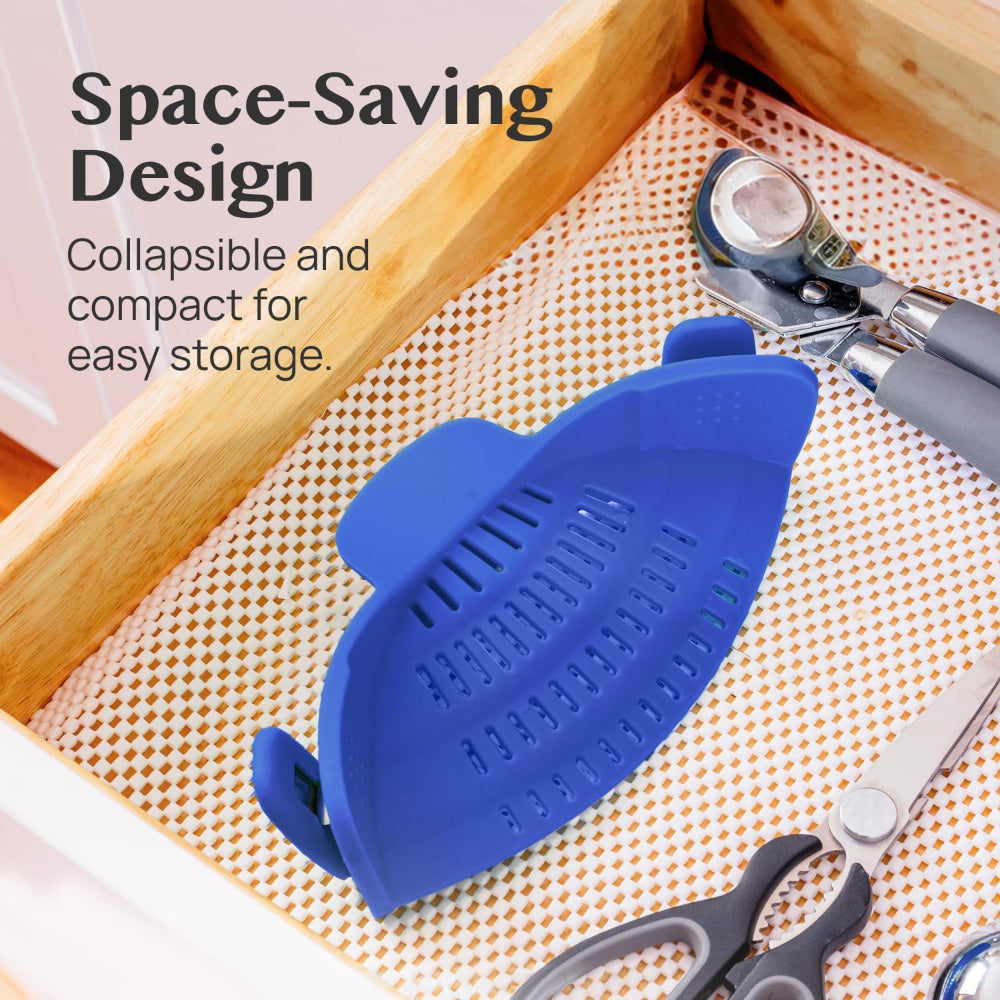 Silicone Clip On Pot Strainer For Pasta Veggies And Draining Water | Temsk