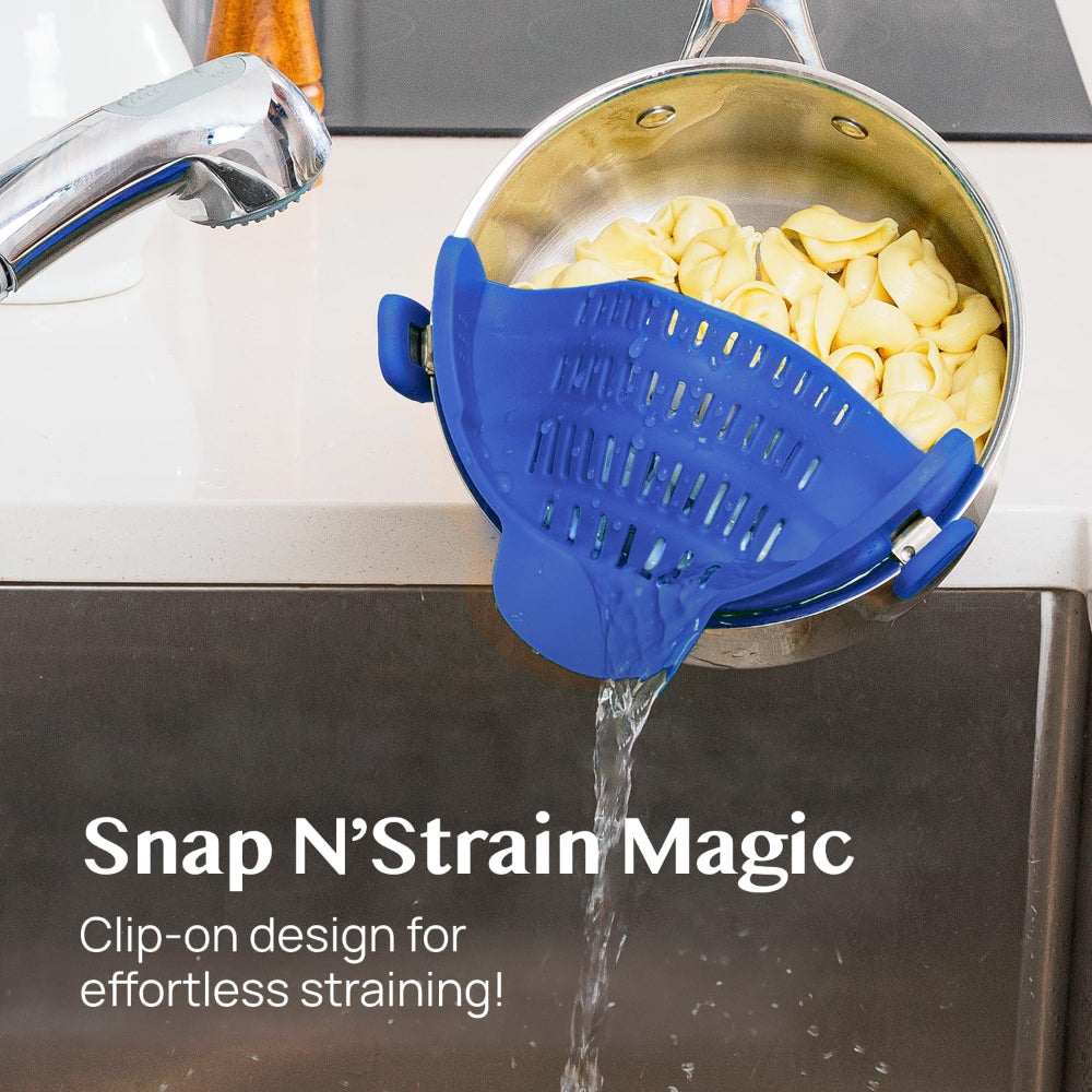 Silicone Clip On Pot Strainer For Pasta Veggies And Draining Water | Temsk
