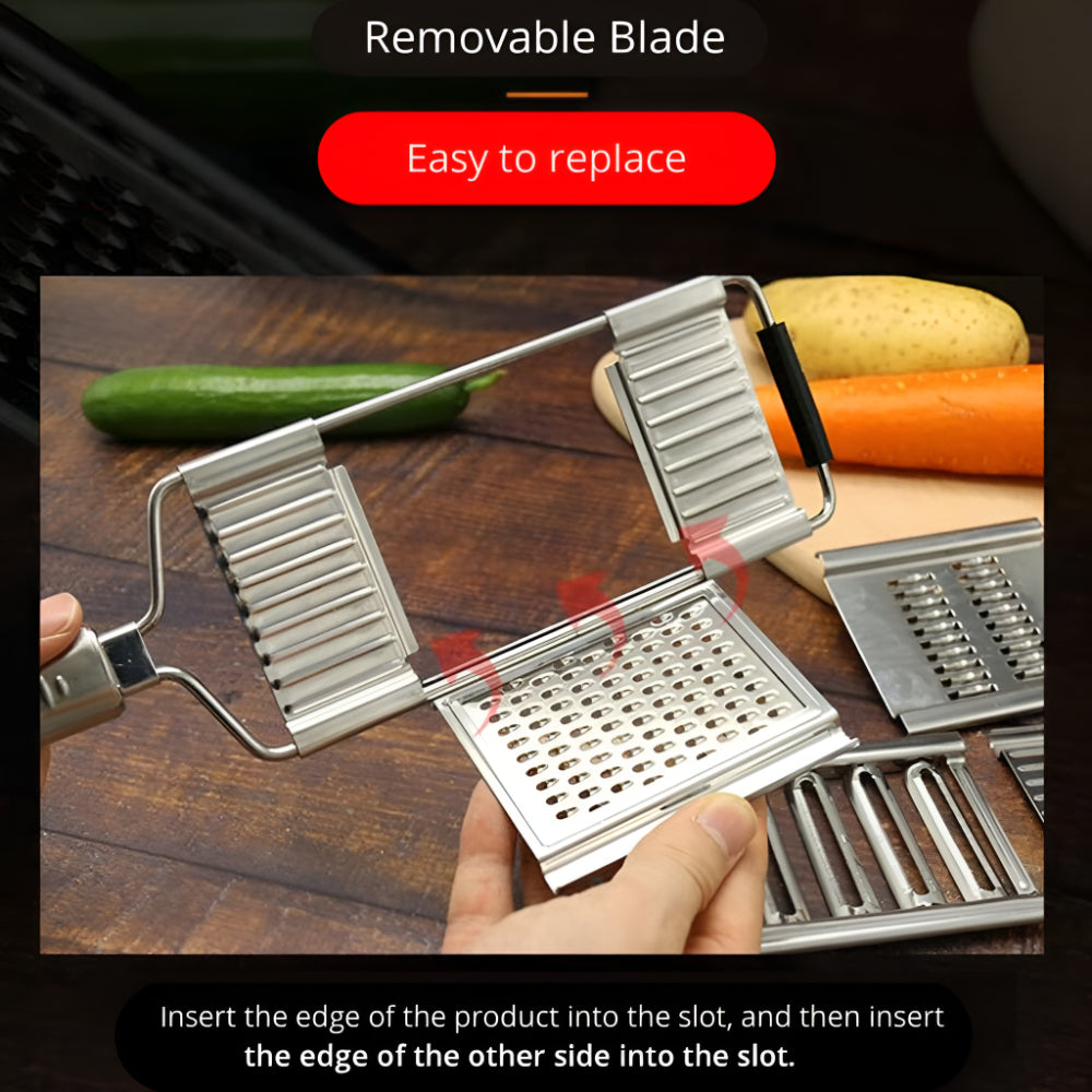 Stainless Steel Mandoline Slicer And Vegetable Cutter Set | Temsk
