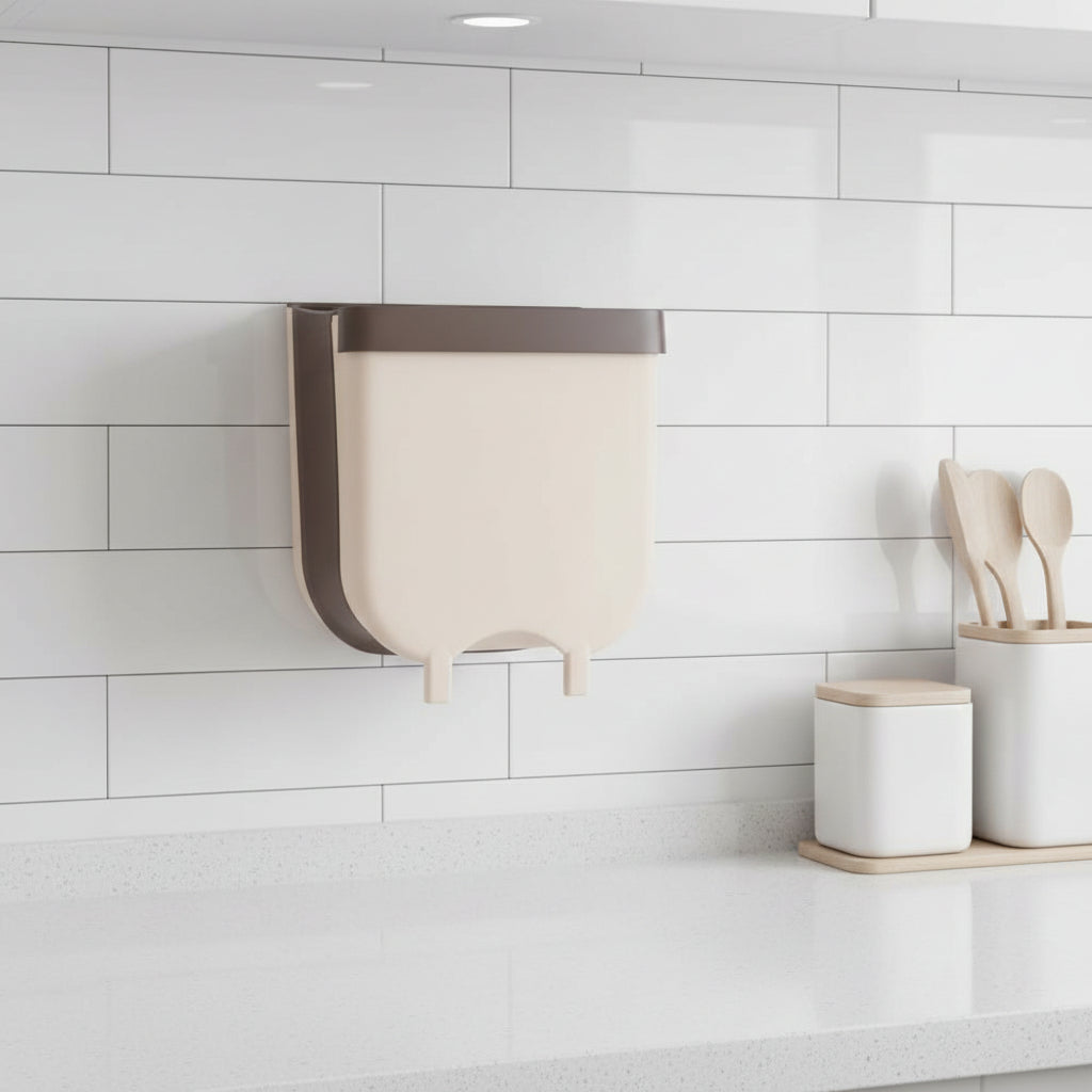 Foldable Plastic Trash Bin For Kitchen Cabinet Storage | Temsk