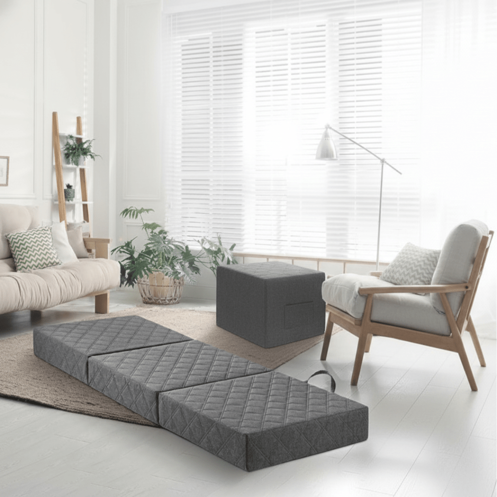 Foldable Mattress With Multifunctional Space Saving Design | Temsk