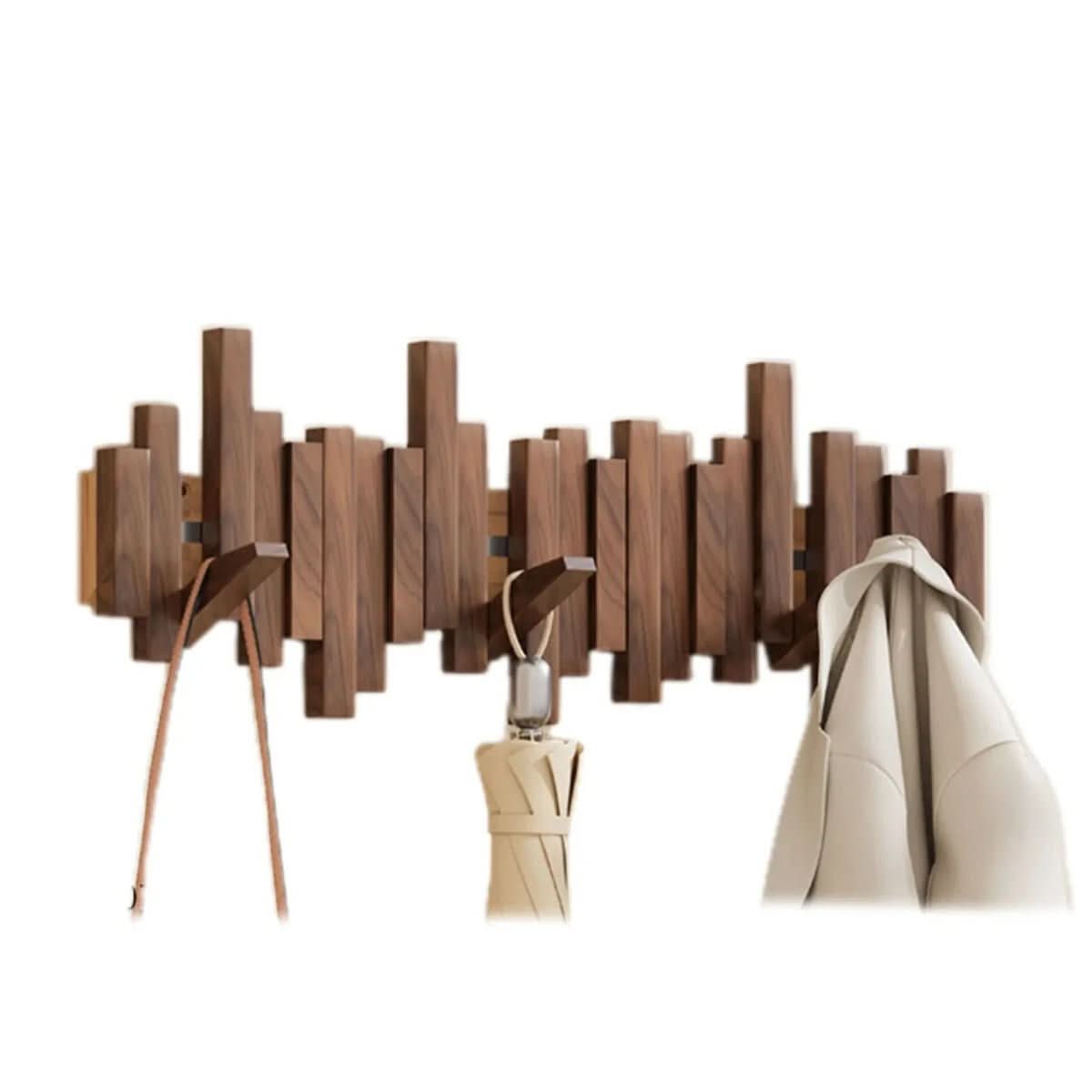KeyLine Wall Rack In Walnut Or Beech Wood With Piano Key Design | Temsk