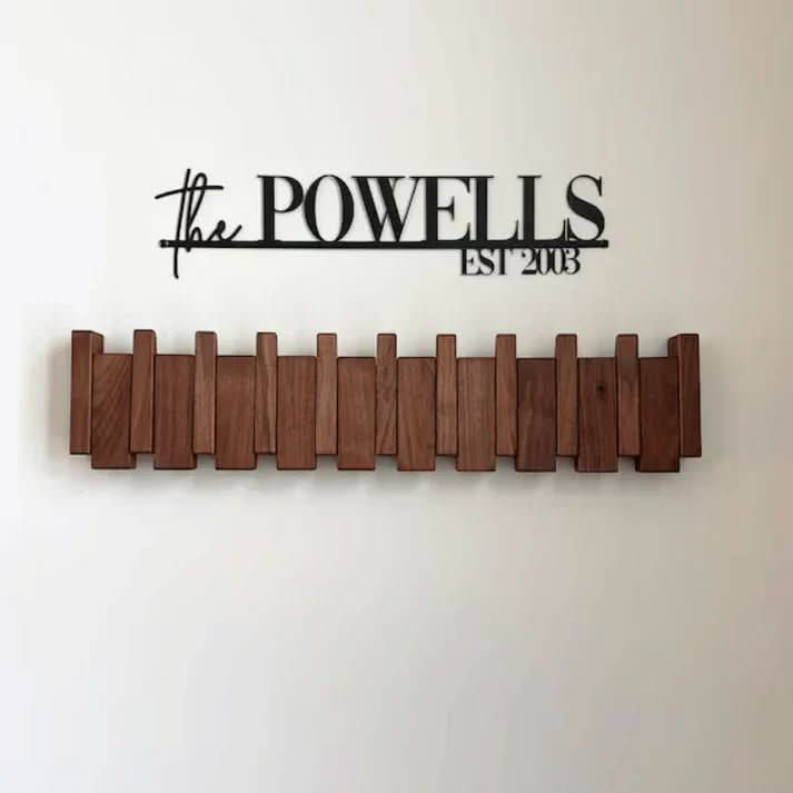 Serenova Wooden Wall Coat Rack In Piano Design For Hallways And Home | Temsk