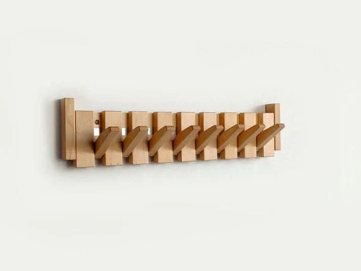 Serenova Wooden Wall Coat Rack In Piano Design For Hallways And Home | Temsk