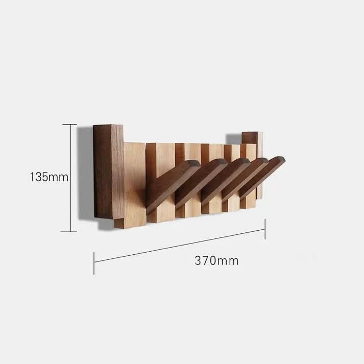 Serenova Wooden Wall Coat Rack In Piano Design For Hallways And Home | Temsk