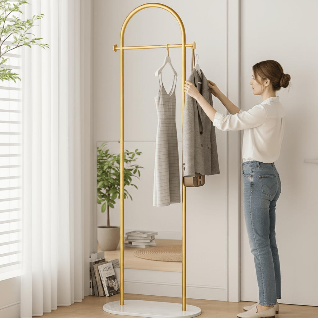 ClothHaven Minimalist Freestanding Clothes Rack For Daily Outfits | Temsk