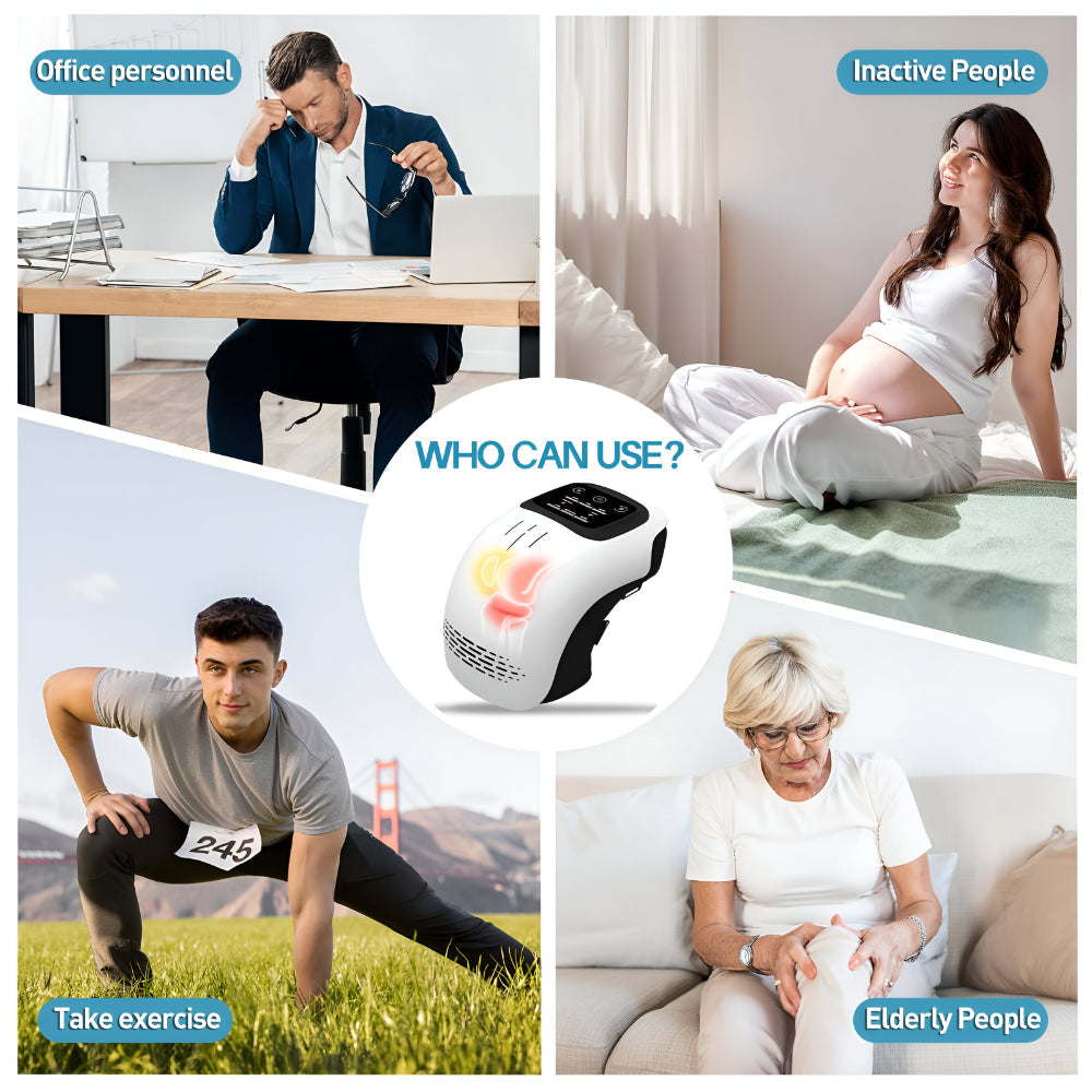 Electric Heated Knee Massager With Adjustable Compression Support | Temsk