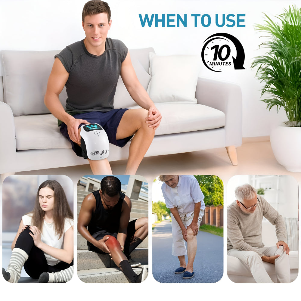 Electric Heated Knee Massager With Adjustable Compression Support | Temsk