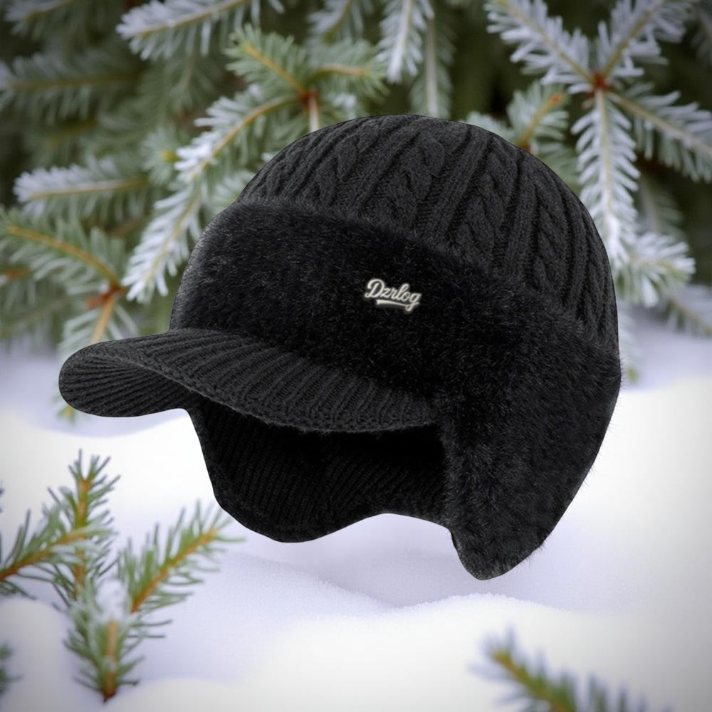 Cozy Knit Hat With Ear Flaps For Cold Winter Weather | Temsk