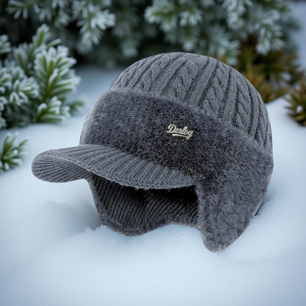 Cozy Knit Hat With Ear Flaps For Cold Winter Weather | Temsk