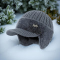 Cozy Knit Hat With Ear Flaps For Cold Winter Weather | Temsk