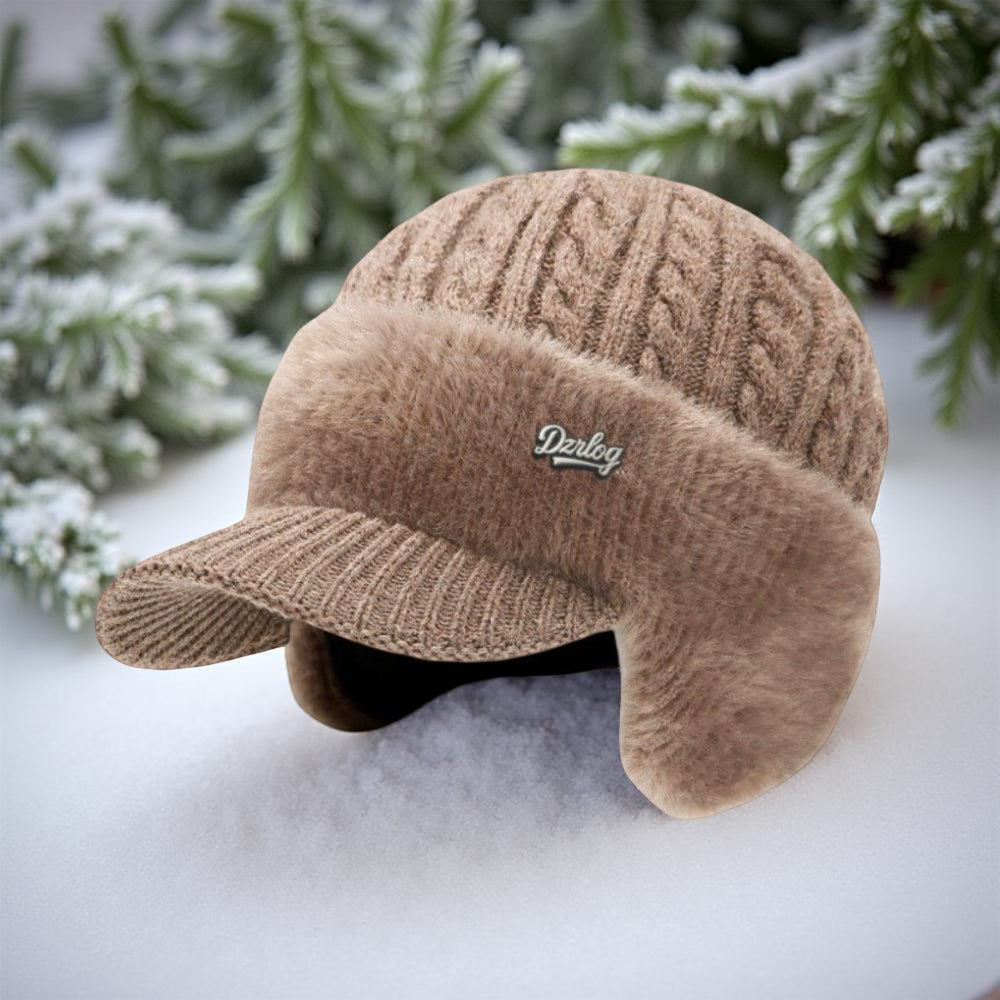 Cozy Knit Hat With Ear Flaps For Cold Winter Weather | Temsk