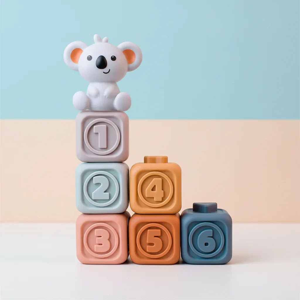 Soft Sensory Stacking Blocks With Teething Cubes For Babies | Temsk