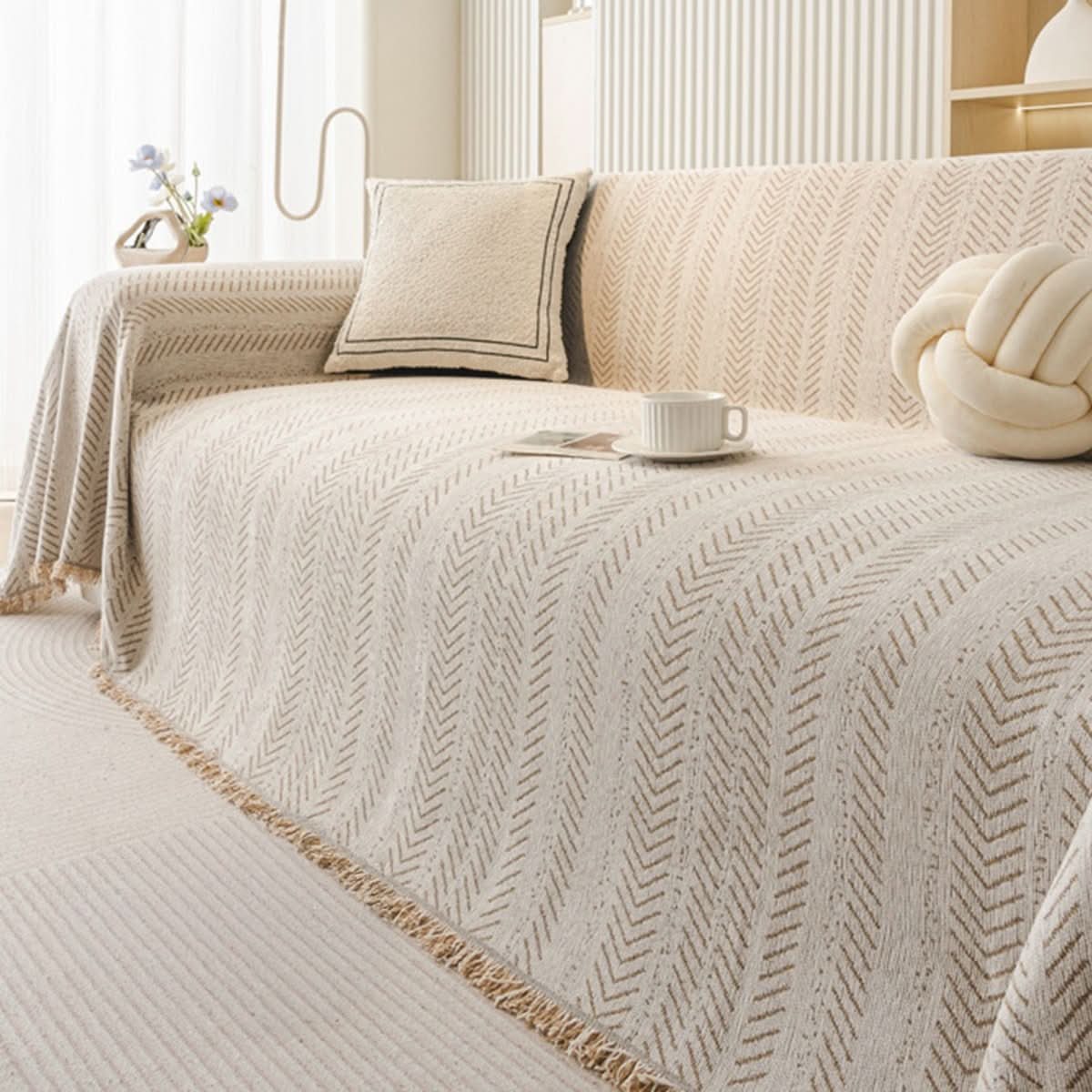 CozyWeave Chenille Sofa Cover Scratch-Resistant And Washable | Temsk