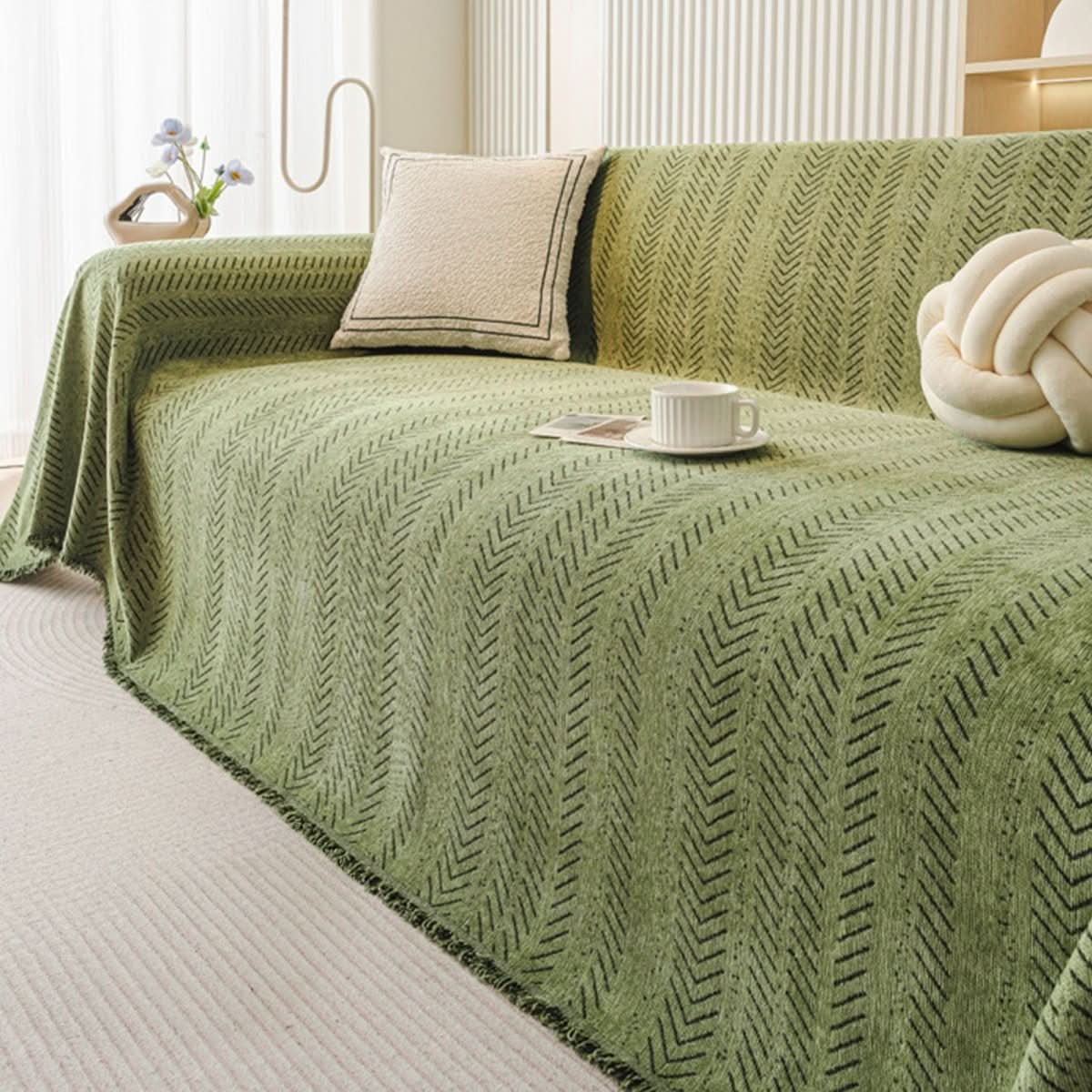 CozyWeave Chenille Sofa Cover Scratch-Resistant And Washable | Temsk
