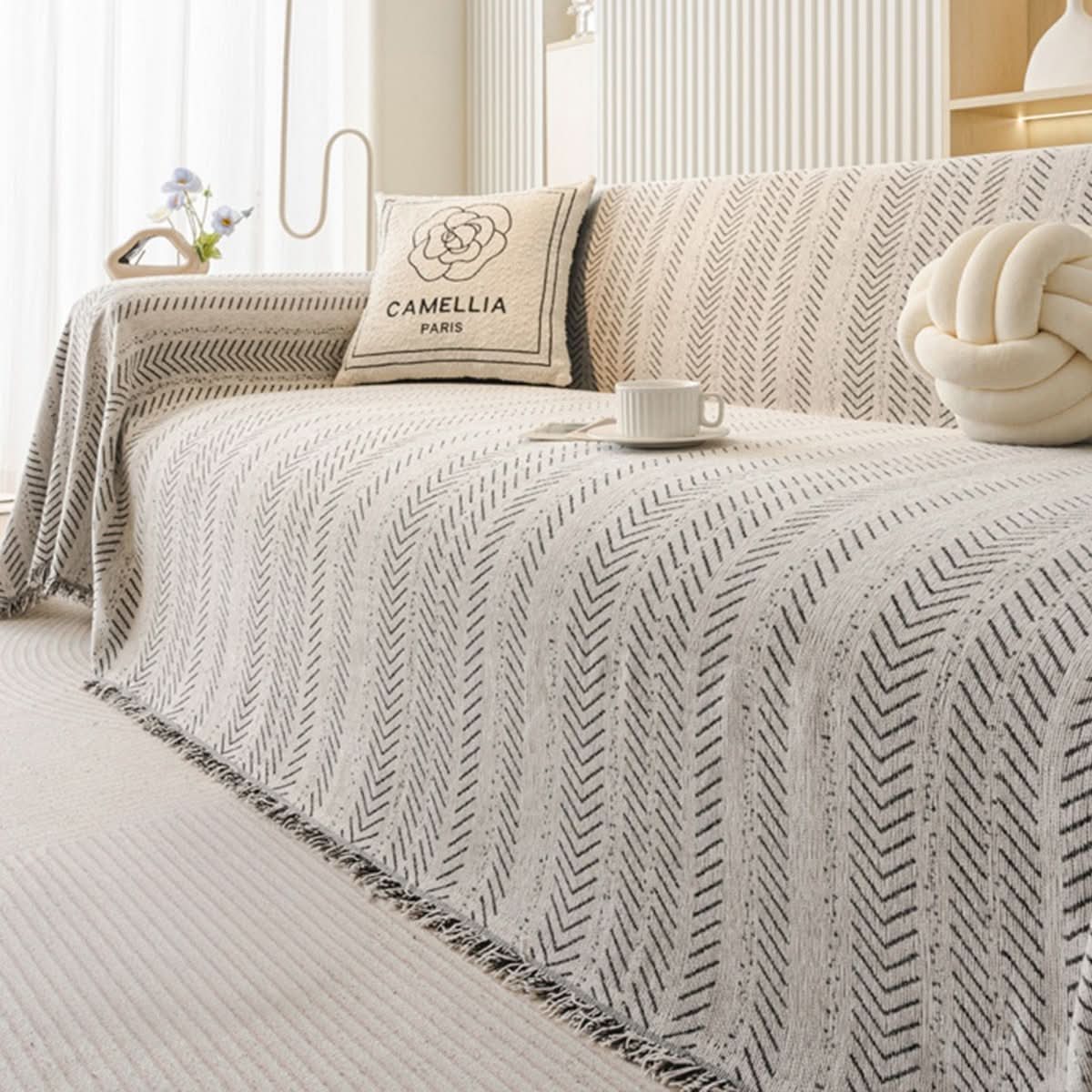 CozyWeave Chenille Sofa Cover Scratch-Resistant And Washable | Temsk