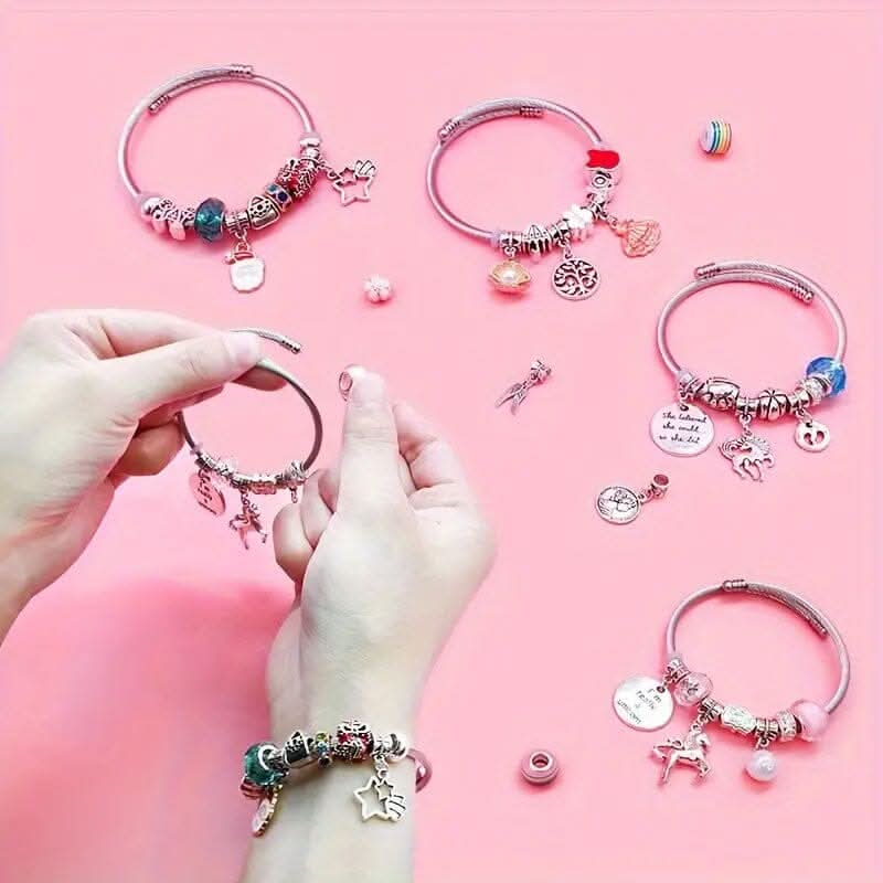 LuminaCraft Creative Bracelet Craft Kit For Girls With Sparkling Charms | Temsk