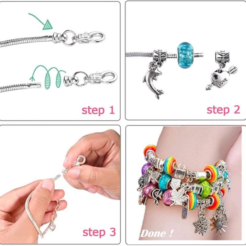 LuminaCraft Creative Bracelet Craft Kit For Girls With Sparkling Charms | Temsk