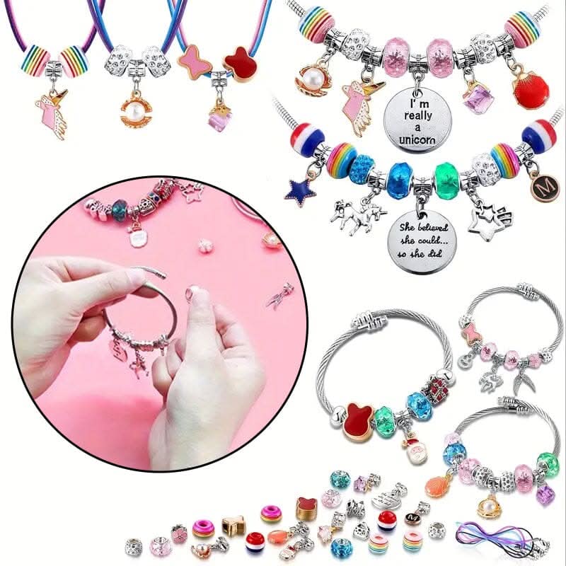 LuminaCraft Creative Bracelet Craft Kit For Girls With Sparkling Charms | Temsk
