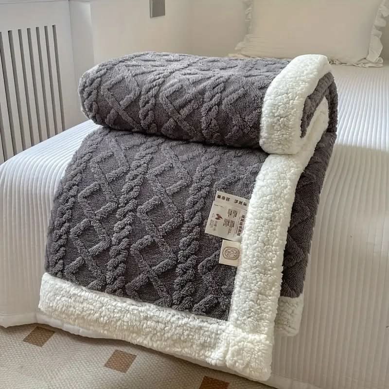 Oboustranná měkká fleecová deka Cozy Cloud Sherpa pro všechna roční období | Temsk