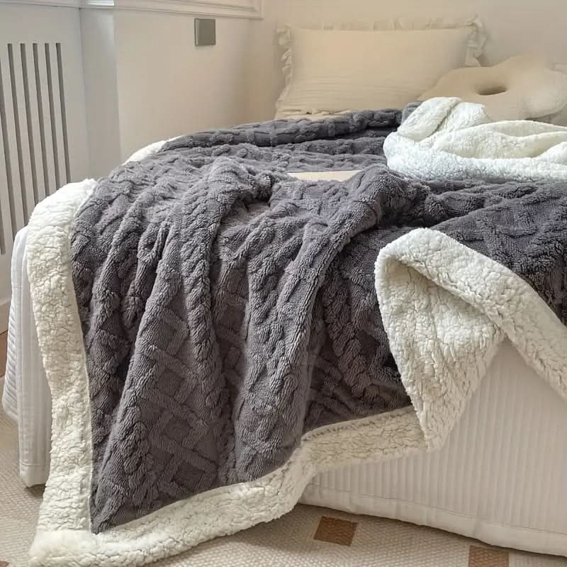 Oboustranná měkká fleecová deka Cozy Cloud Sherpa pro všechna roční období | Temsk