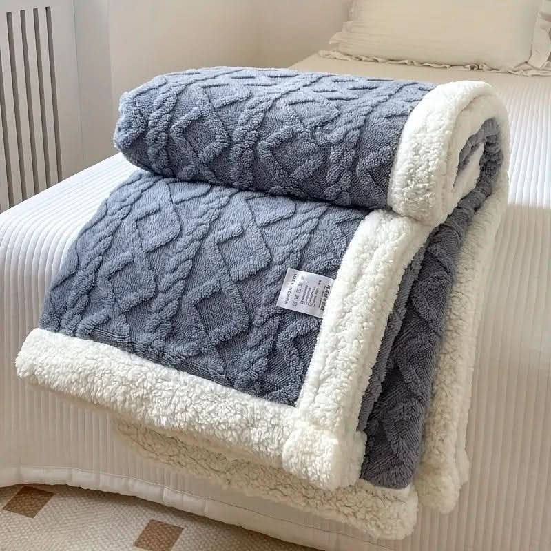 Oboustranná měkká fleecová deka Cozy Cloud Sherpa pro všechna roční období | Temsk