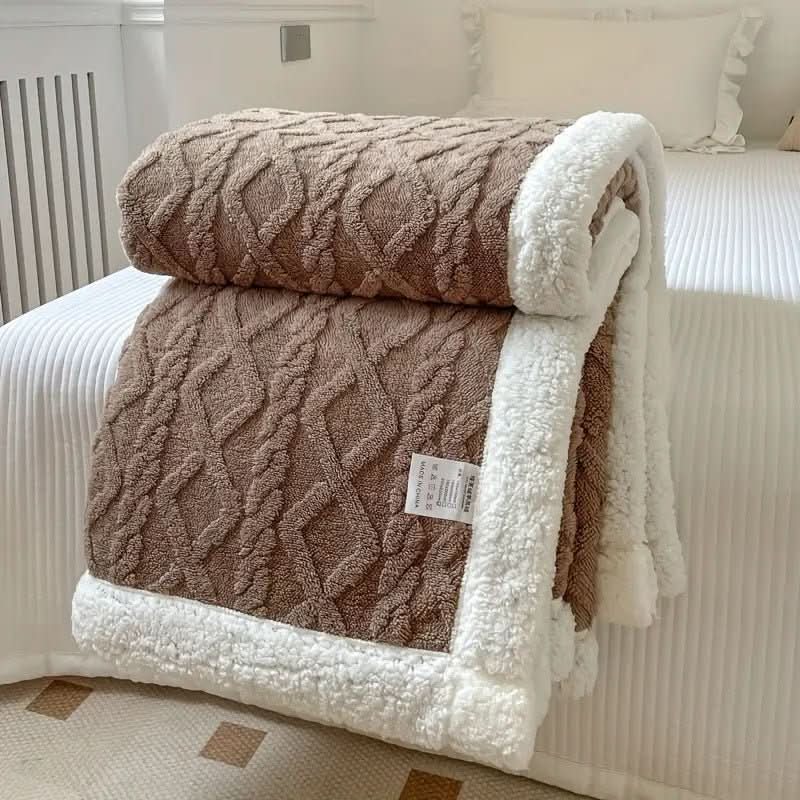 Oboustranná měkká fleecová deka Cozy Cloud Sherpa pro všechna roční období | Temsk