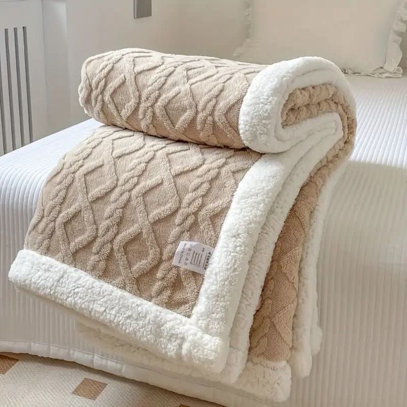 Oboustranná měkká fleecová deka Cozy Cloud Sherpa pro všechna roční období | Temsk