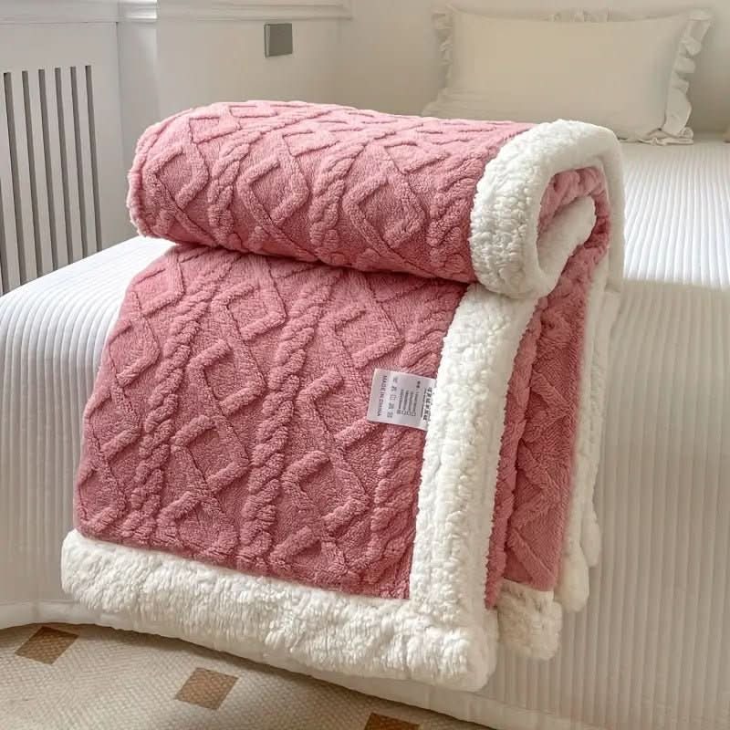 Oboustranná měkká fleecová deka Cozy Cloud Sherpa pro všechna roční období | Temsk