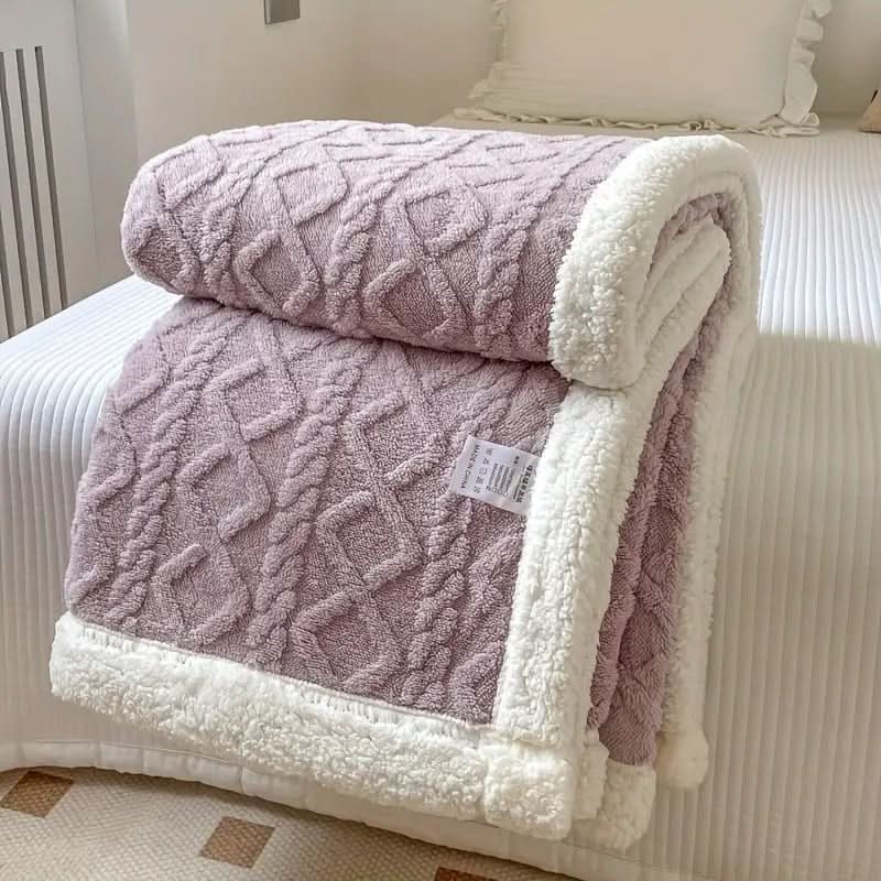 Oboustranná měkká fleecová deka Cozy Cloud Sherpa pro všechna roční období | Temsk