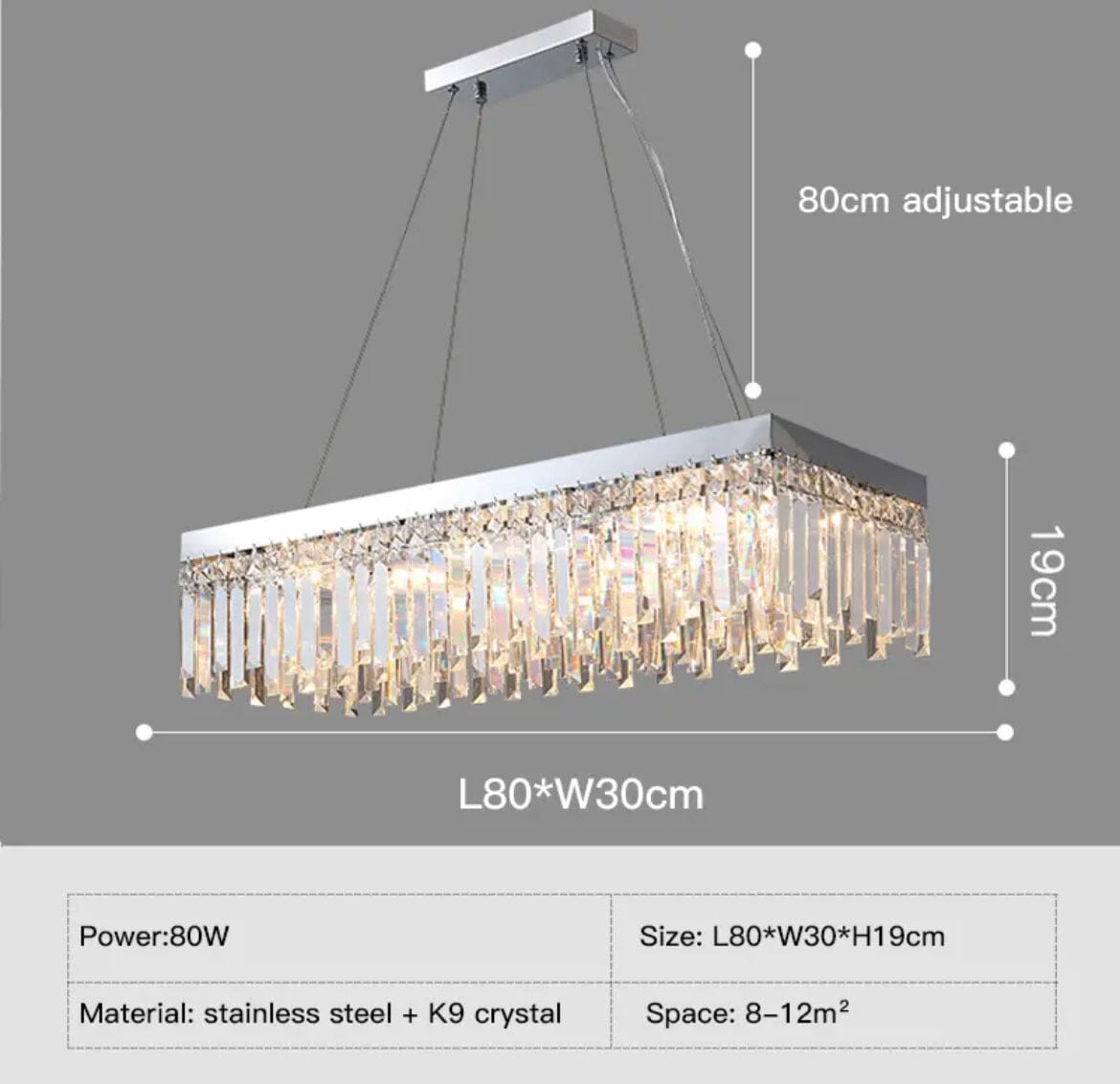 Empressa Crystal Lighting Collection Featuring Stainless Steel And K9 Crystals | Temsk