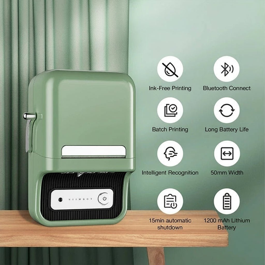 NovaLabel Compact Wireless Mini Thermal Printer Unit | Temsk
