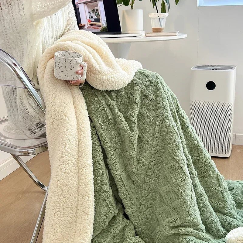 Velvet Haven Cozy Wool Blanket for Home and Office Comfort | Temsk