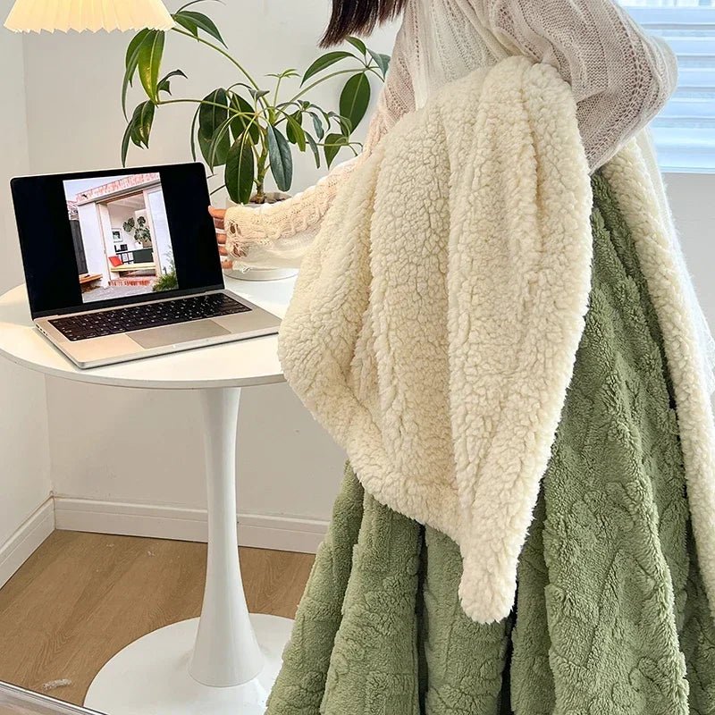 Velvet Haven Cozy Wool Blanket for Home and Office Comfort | Temsk
