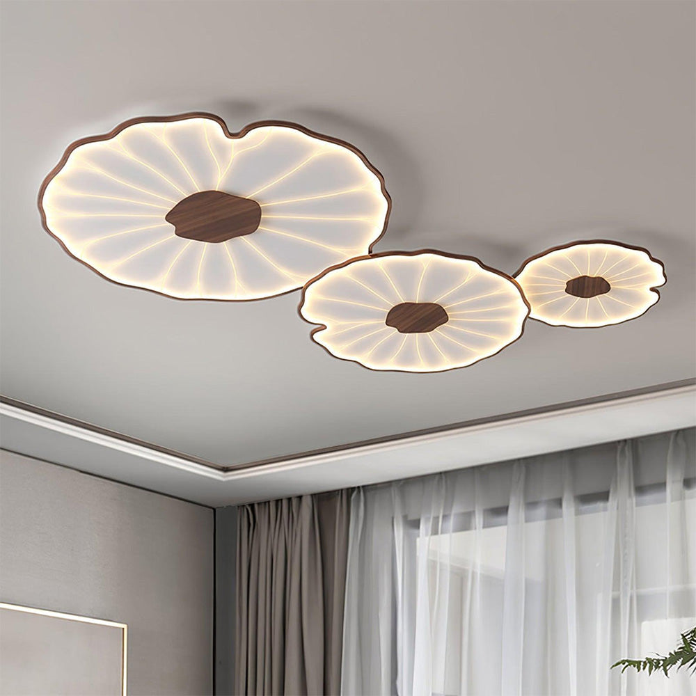 Kulaté LED stropní světlo Lotus Leaf z akrylu pro obývací pokoj a ložnici | Temsk