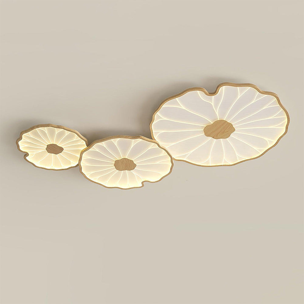 Kulaté LED stropní světlo Lotus Leaf z akrylu pro obývací pokoj a ložnici | Temsk