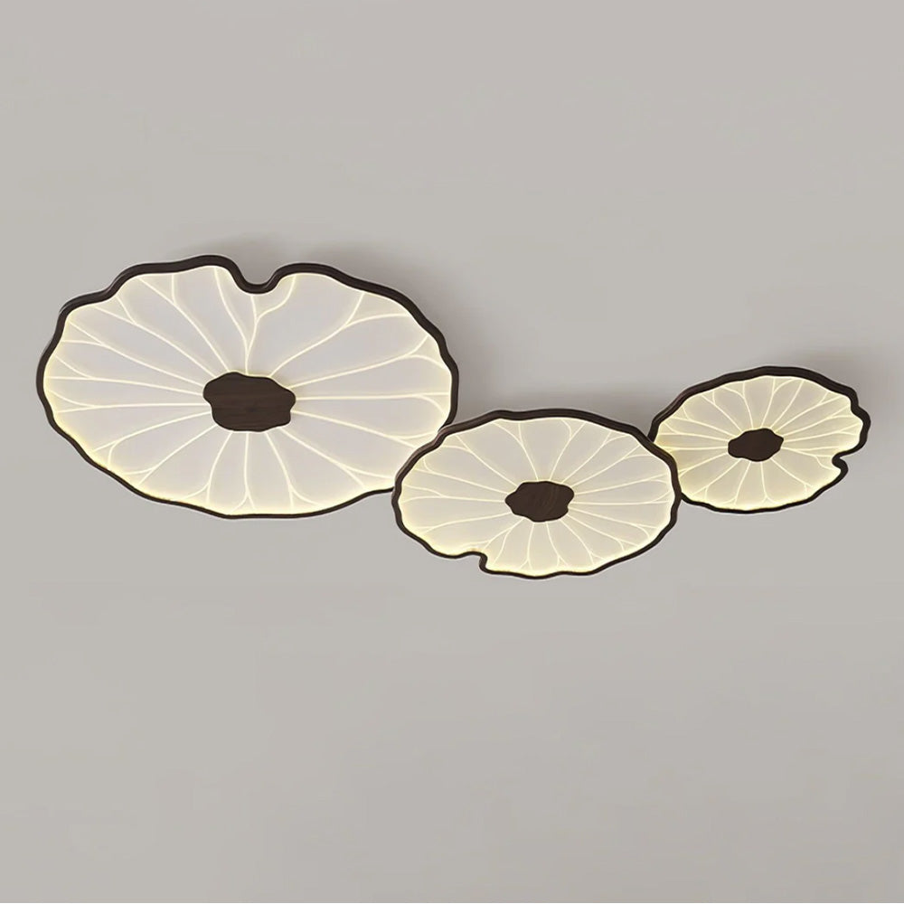 Kulaté LED stropní světlo Lotus Leaf z akrylu pro obývací pokoj a ložnici | Temsk