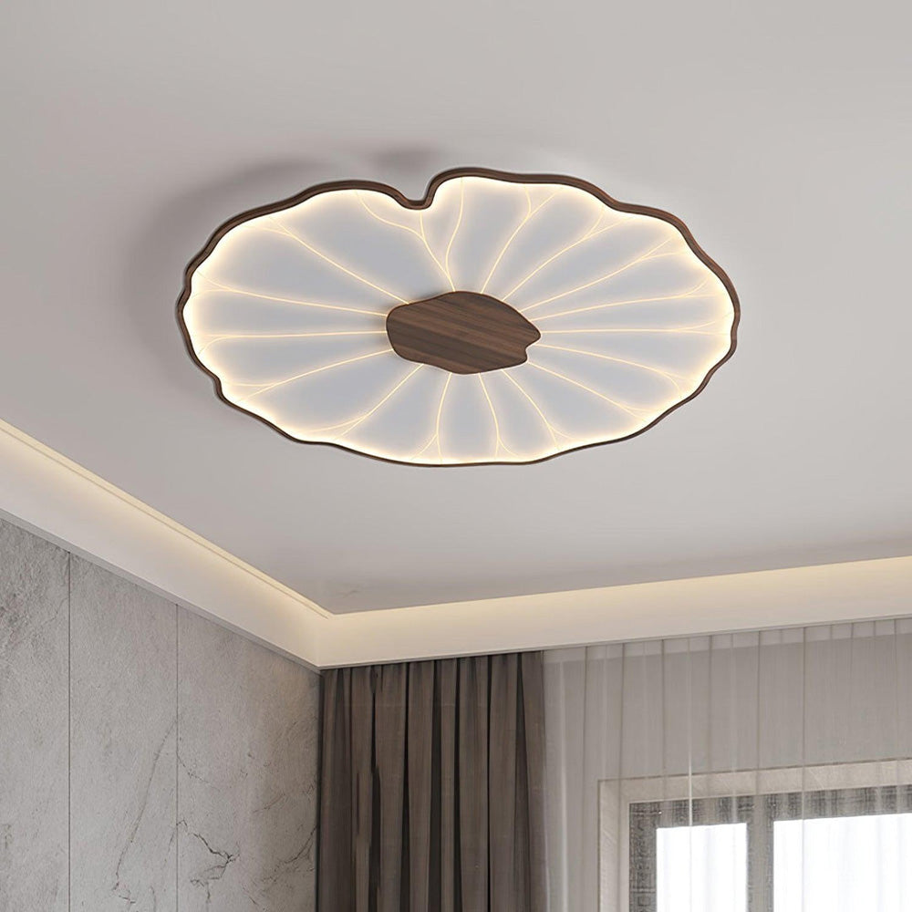 Kulaté LED stropní světlo Lotus Leaf z akrylu pro obývací pokoj a ložnici | Temsk