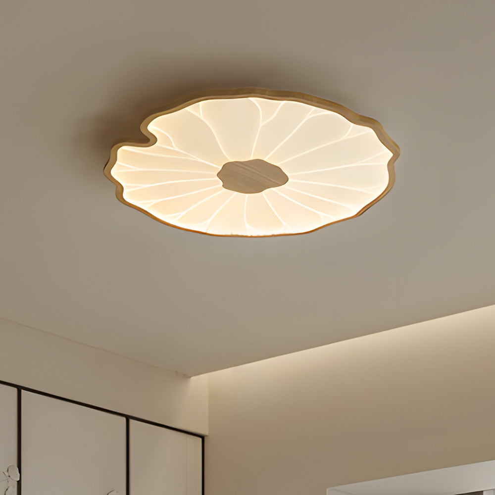 Kulaté LED stropní světlo Lotus Leaf z akrylu pro obývací pokoj a ložnici | Temsk