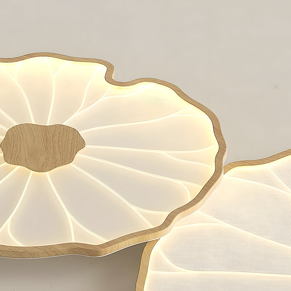 Kulaté LED stropní světlo Lotus Leaf z akrylu pro obývací pokoj a ložnici | Temsk