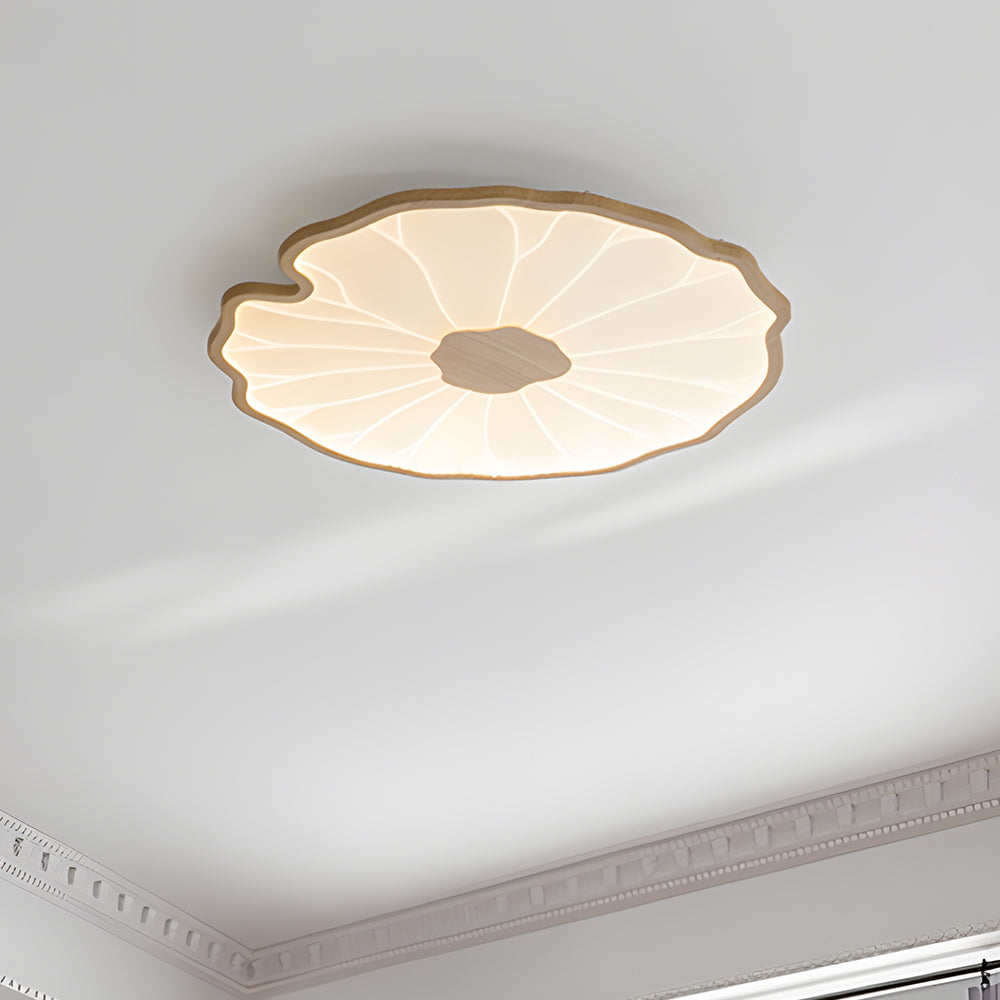 Kulaté LED stropní světlo Lotus Leaf z akrylu pro obývací pokoj a ložnici | Temsk