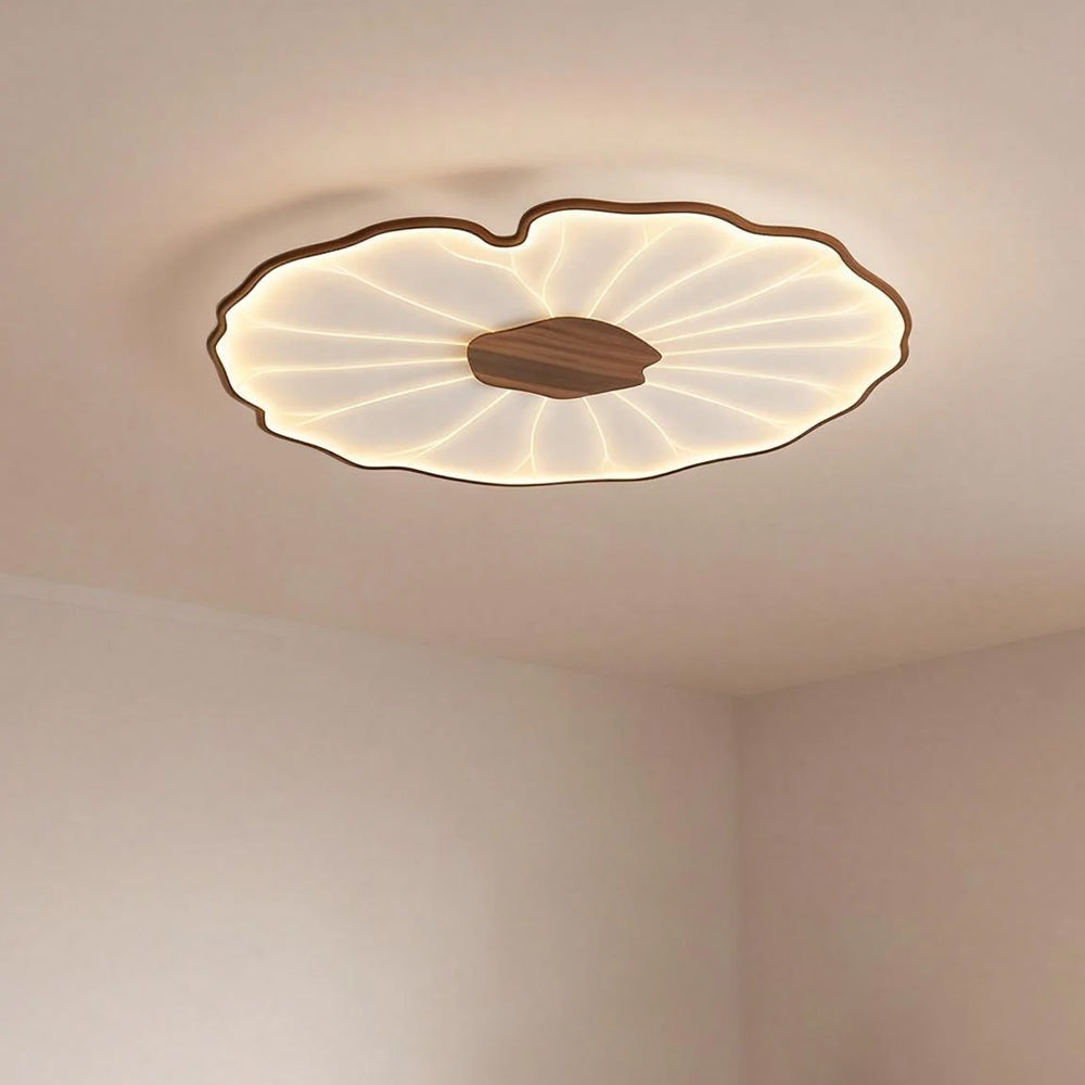 Kulaté LED stropní světlo Lotus Leaf z akrylu pro obývací pokoj a ložnici | Temsk