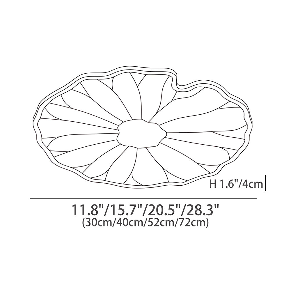Kulaté LED stropní světlo Lotus Leaf z akrylu pro obývací pokoj a ložnici | Temsk