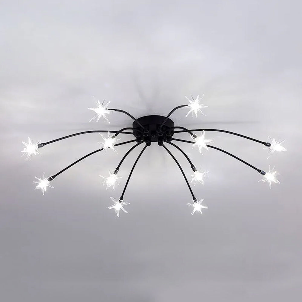 LED Glass and Metal Ceiling Light With Semi Flush Design | Temsk