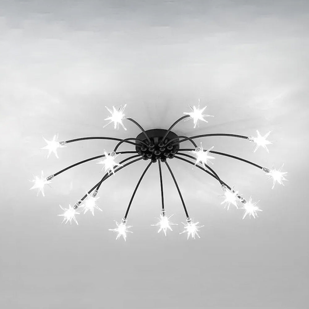 LED Glass and Metal Ceiling Light With Semi Flush Design | Temsk