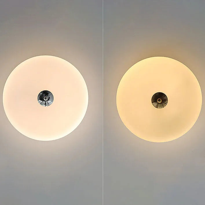 Industriel glas loftslampe med LED i guld krom til spisestue og stue | Temsk