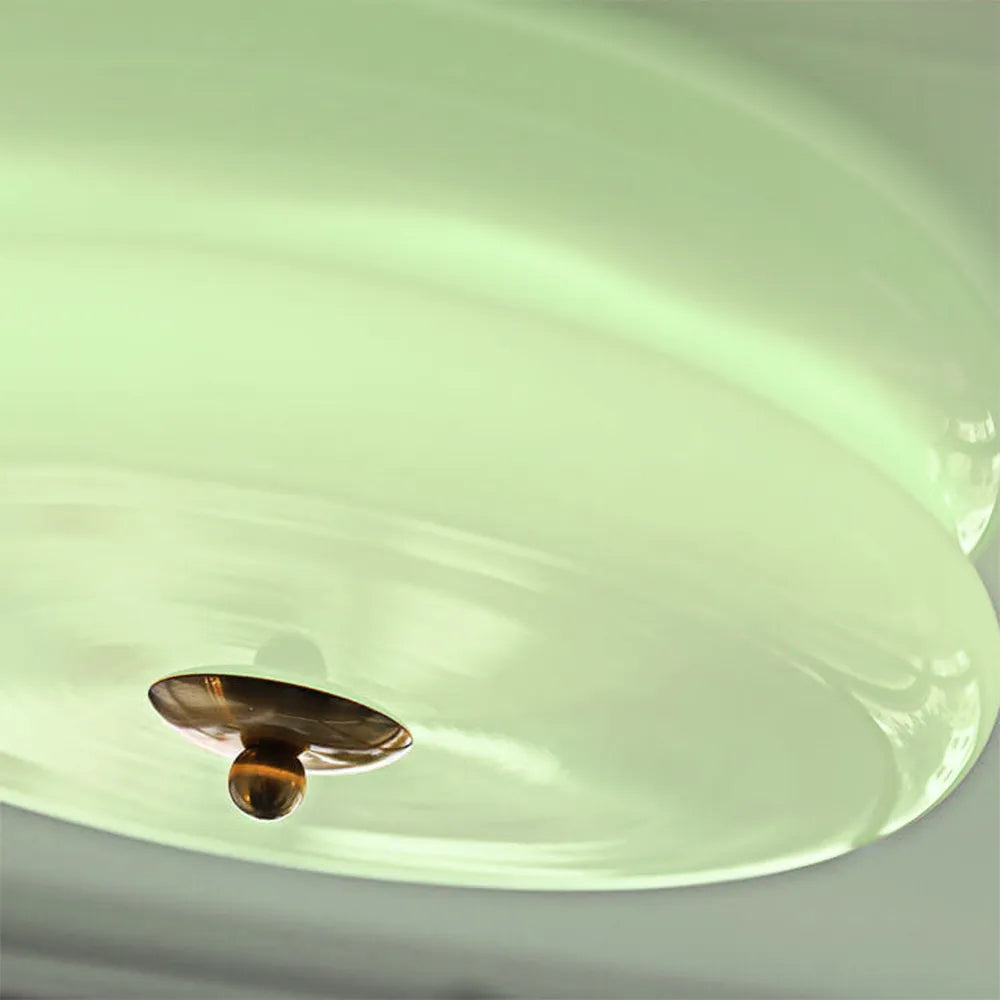 Industriel glas loftslampe med LED i guld krom til spisestue og stue | Temsk