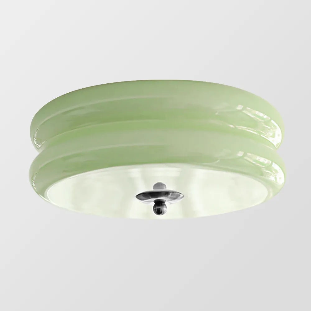 Industriel glas loftslampe med LED i guld krom til spisestue og stue | Temsk